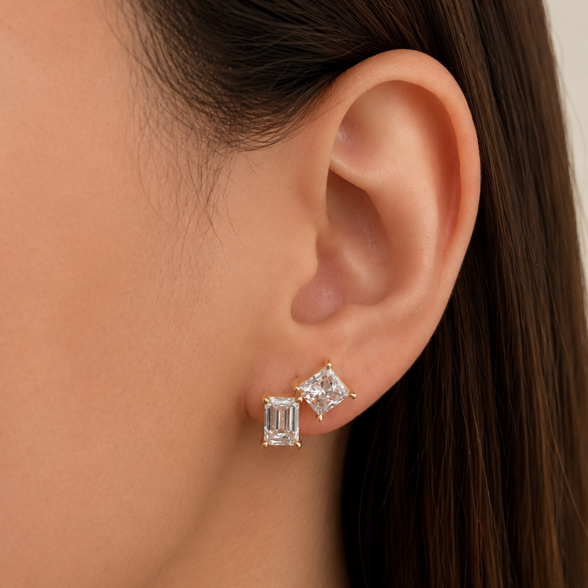 Two Shape Lab Diamond Earrings